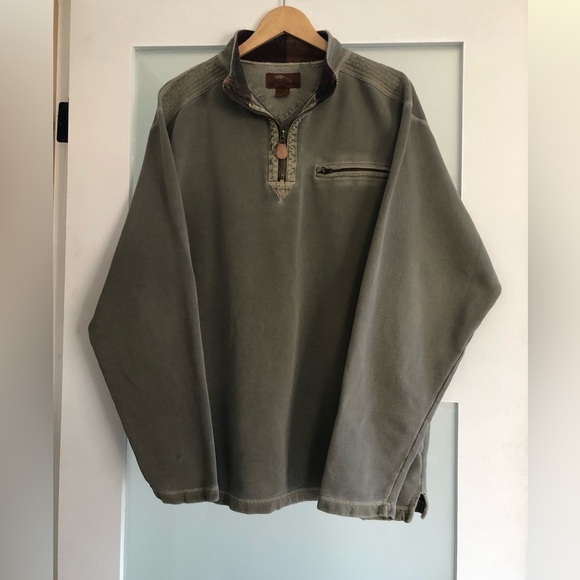 Vintage Bob Timberlake Men’s Sweatshirt - L - faded look green - made in India - Picture 4 of 13